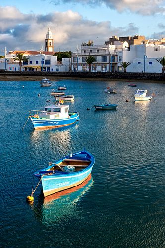 Bateaux dans la Charca de San Ginés, Arrecife, île de Lanzarote