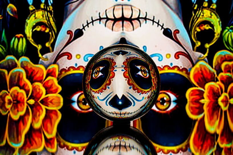 Lensball Fantasy Mexikanische Maske 002 von De FotoBakker