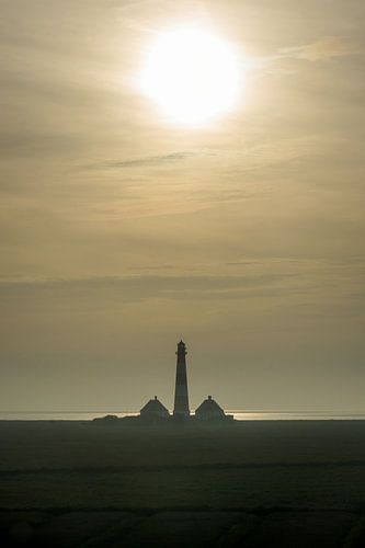 Vuurtoren Westerheversand op het gouden uur
