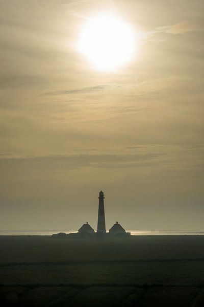 Leuchtturm Westerheversand zur goldenen Stunde von Christian Möller Jork