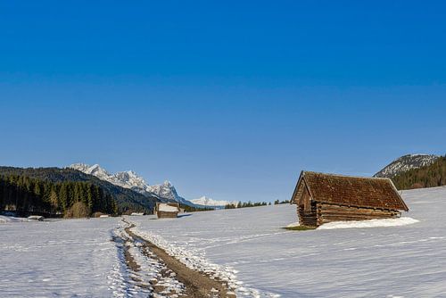 Winterlandschaft bei Gerold in den oberbayerischen Alpen von Christina Bauer Photos