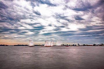 Compétition de voile sur les lacs de Loosdrecht