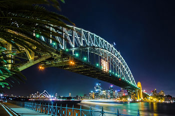 Sydney Skyline | Harbour Bridge and Opera House from Olympic Dr