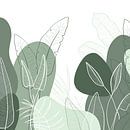 Motif tropical moderne - illustration feuilles vertes par Studio Hinte Aperçu