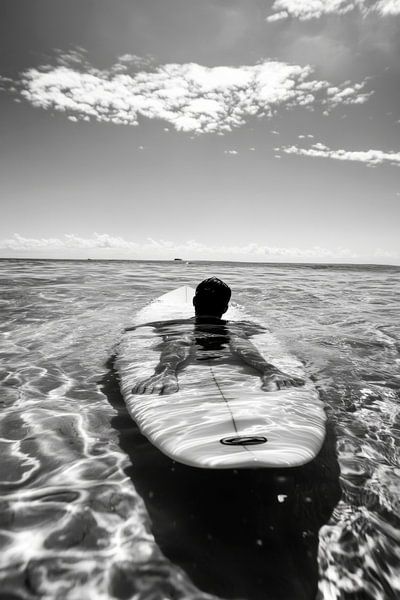 Surfing in calm waters by Poster Art Shop