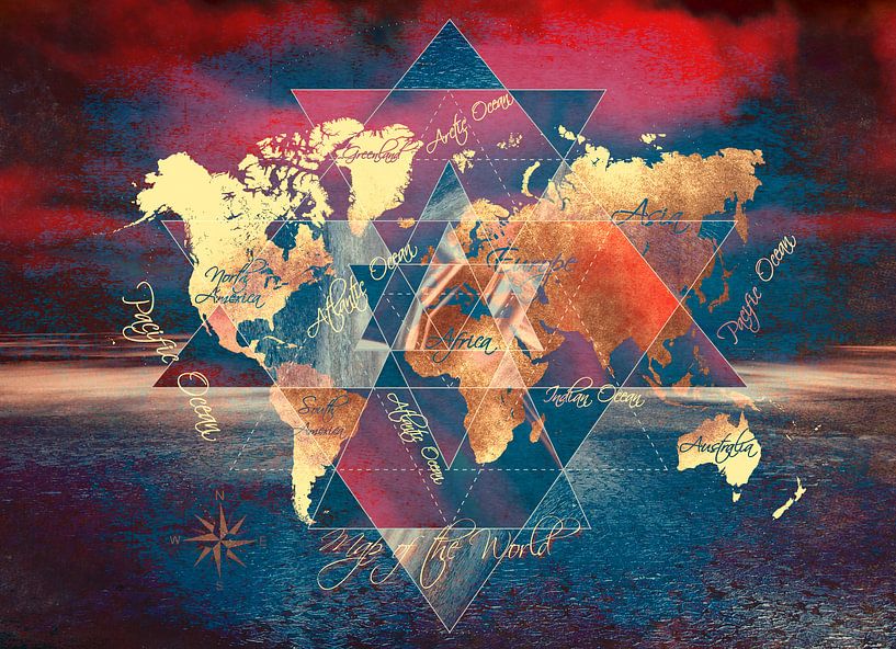 World map 34 #map #worldmap by JBJart Justyna Jaszke