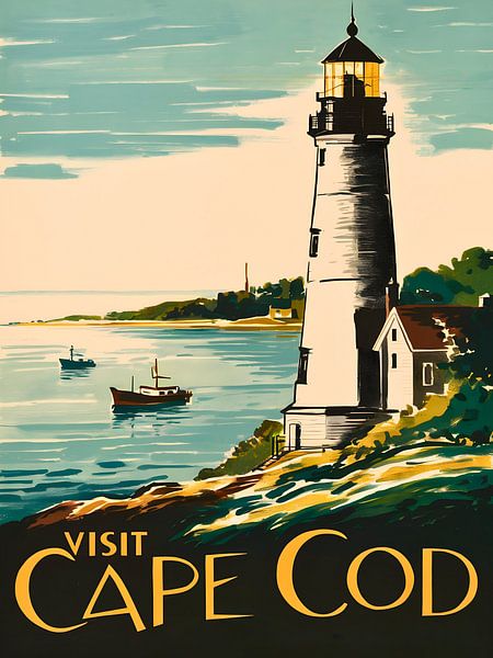 Affiche de voyage enchanteresse de Cape Cod par Robert Swaine