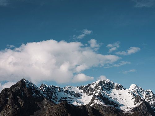 Bergtoppen in Lofoten, Noorwegen