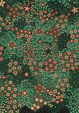 Japans patroon met bloemenprint, G.A. Audsley