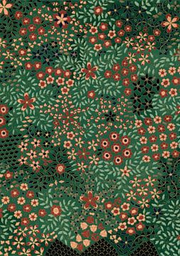 Japans patroon met bloemenprint, G.A. Audsley