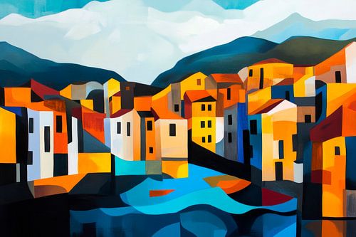 Jeu de couleurs au bord de l'eau