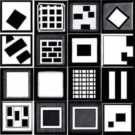 Quadrate schwarz und weiß von Renato Daub