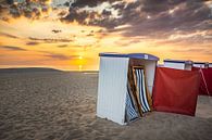 Sonnenuntergang am Strand von Katwijk von Hanno de Vries Miniaturansicht