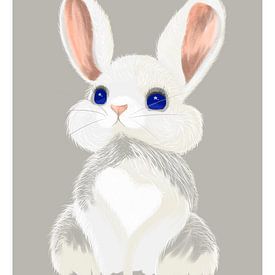 Illustration eines süßen Hasen von Marith Buma