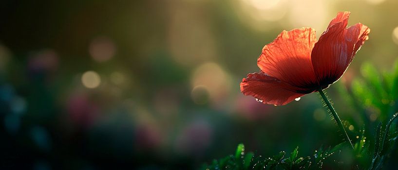 Bright poppy blossom in the sunlight by Poster Art Shop