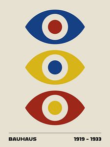 Bauhaus Ogen in Primaire Kleuren