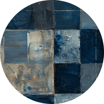 Denim blue, modern en abstract van Studio Allee