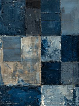 Denim blue, modern en abstract van Studio Allee