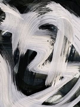 Strokes 20 | Brushstroke Abstract Black and White