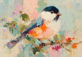 Oiseau coloré sur une branche sur Niklas Maximilian