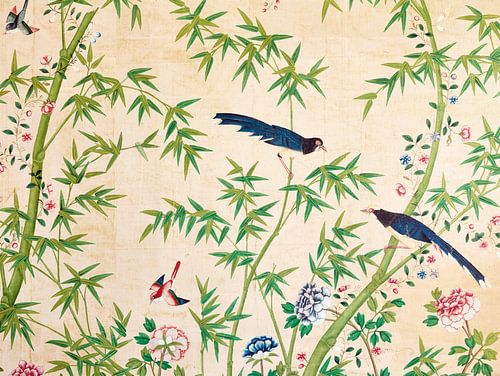 Chinese School,Vintage Chinese behang ontwerp