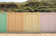 Bunte Strandkabinen am Nordseestrand von Trinet Uzun Miniaturansicht