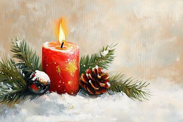 Sfeervolle Kerst met Kaars van De Mooiste Kunst