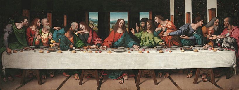 Das letzte Abendmahl, Giampietrino, Giovanni Antonio Boltraffio von Meesterlijcke Meesters