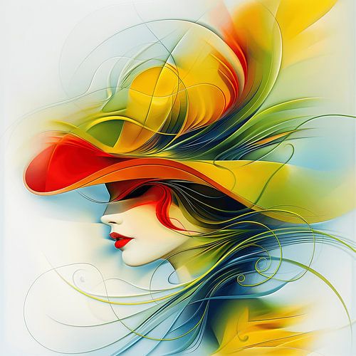Elegant Woman with Hat - 1 | Abstract