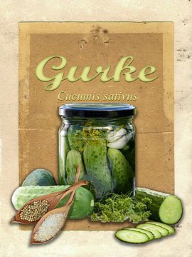Keukenplaatjes komkommers van Dirk H. Wendt