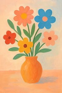 naive Blumen in einer Vase
