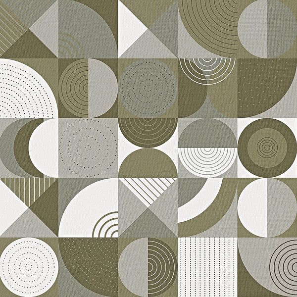 Abstrakte Retro Formen von FRESH Fine Art