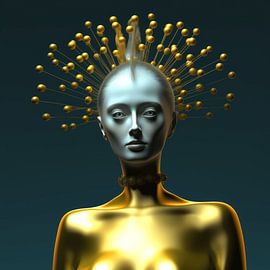 Portrait of a fantasy figure by Ton Kuijpers