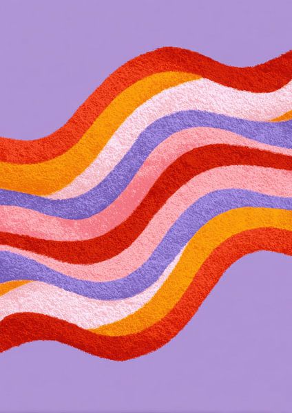 Colourful wave felt texture illustration by Niklas Maximilian
