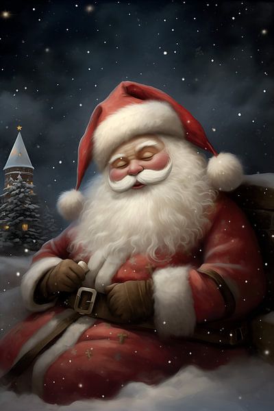Erschöpfter Weihnachtsmann von Heike Hultsch