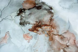 AlcoholInk Malererei, Fluid Painting, Bronze, Gold, Schwarz, Weiß