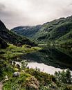 Huis aan meer in Noorwegen van Sander Spreeuwenberg thumbnail