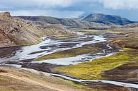 Road to Landmannalaugar - Iceland van Arnold van Wijk thumbnail