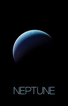 STK205497S-Solar system poster van Neptunus. van Stocktrek Images