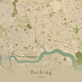 Historische Landkarte von Barking, Vereinigtes Königreich von Ortsdrucke