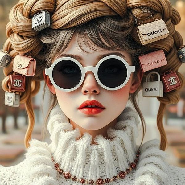 Un portrait de fille de la mode où se trouve mon sac Chanel. par J.a Dijkstra