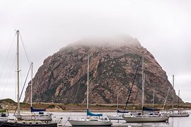 Morro Rock Misty by Joseph S Giacalone Photography