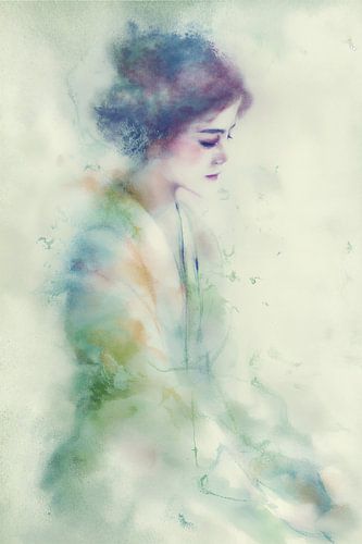 Watercolor Portrait, Transparency no. 4