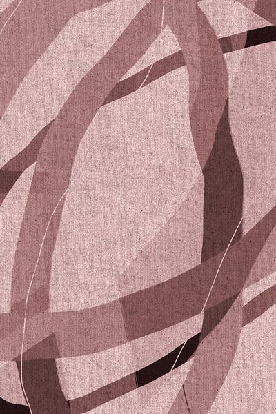 Modern abstract minimalist shapes and lines in brown no. 3 by Dina Dankers