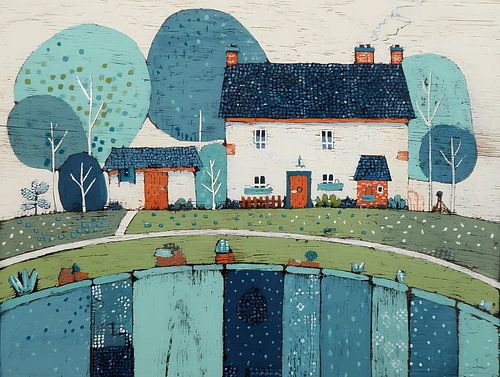 gezellige huizen en seizoensgebonden platteland