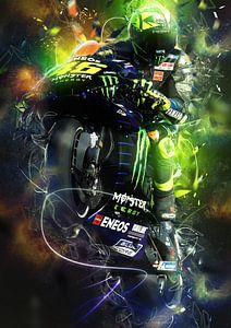 Valentino Rossi 46 neon by Bert Hooijer