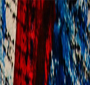 Wandbild Rot Blau Schwarzer Streifenhintergrund