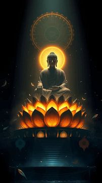 Buddha in tiefer Meditation - Spirituelle Gelassenheit Kunst