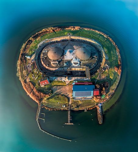 Pampus eiland van Air-view