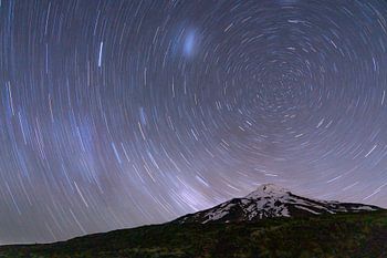 Sterrenhemel boven een Vulkaan in Chili
